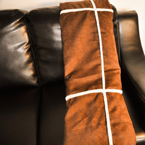 Bedding Microfiber Patch Work Sherpa Throw Nwt 5x60 Poshmark